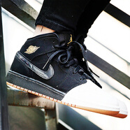 耐克（NIKE）新款女鞋Air Jordan 1 GS AJ1黑白熊貓陰陽禁穿休閑籃球鞋板鞋 555112-021 黑白陰陽 38