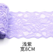 彩色服裝輔料裝飾寬蕾絲花邊黑白色花邊衣服手工diy蕾絲邊蕾絲帶 淺紫【2米】