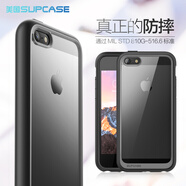 supcase蘋果SE3手機殼透明輕薄防摔2022款iPhoneSE2/5S/7/8手機殼保護套硅膠全包 蘋果se一代【酷睿黑】輕薄款