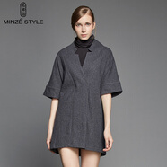 名師路品牌女裝冬季新款歐美中裙針織呢寬松個(gè)性休閑連衣裙 4W62510深灰86 L