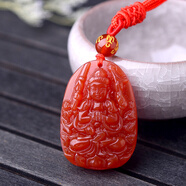 慈靈閣 紅瑪瑙十二生肖守護(hù)神吊墜本命佛 水晶飾品女款男情侶護(hù)身符 鼠-千手觀音