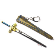 宅神動漫游戲模型帶鞘刀劍cos玩具周邊鑰匙扣金屬掛件 命運勝利之劍B款 17CM