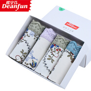 蝶安芬女士?jì)妊澟俳z花邊中腰無(wú)痕性感莫代爾女式平角短褲