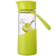 MiGo美國品牌玻璃水杯耐熱過濾茶杯便攜水杯男女水瓶創(chuàng)意隨手杯學(xué) 綠色400ml