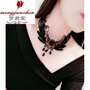 夢君宸韓版choker蕾絲項(xiàng)鏈女鎖骨頸鏈夏季脖子飾品學(xué)生森系簡約短款頸帶 樹葉花朵