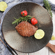 絲貝美瓷 日式餐具創(chuàng  )意復古盤(pán)子網(wǎng)紅黑色磨砂陶瓷菜盤(pán)家用意面西餐牛排盤(pán) 10英寸-黑釉款