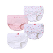 KIDS MAM&DAD爸媽親兒童內(nèi)褲女童三角褲萊卡棉短褲四條盒裝 86326蝴蝶結(jié)粉色 140cm