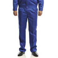安美薇長(cháng)袖紗卡高亮反光條工作服定制車(chē)間工服春秋服物流汽修機修工程服勞保服耐磨抗皺制服AMW5005Y 中藍褲子 L/170