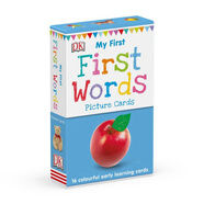 DK單詞啟蒙認讀卡 英文原版My First Words 16張雙面全彩卡片 閃示卡