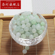 洛河 翡翠冰種油青飄花三彩玉珠子diy配件手鏈項(xiàng)鏈圓珠散珠整包圣誕節(jié) 精選 冰糯綠白約6mm/包(30顆)