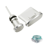 cance1 Type-C手機(jī)防塵數(shù)據(jù)口塞耳機(jī)防塵塞黑鯊5pro 一加9小米11 紅魔9 ROG6 Type-C銀色+收納盒