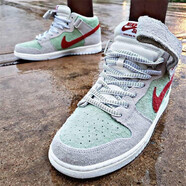 耐克（NIKE）新款男女鞋 SB Dunk 男女限量滑板鞋 AQ2207-163 AQ2207-163 白寡婦 灰綠  39