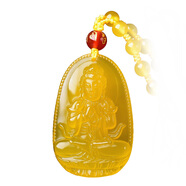 依嵐黃瑪瑙吊墜守護(hù)神豬狗虎本命佛掛墜項(xiàng)鏈男女款禮物 千手觀音--屬鼠 繩款