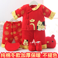 鵬優(yōu)嬰兒棉衣寶寶棉服滿(mǎn)月百天唐裝新生兒套裝純棉衣服拜年加厚外出服 招財貓1222款 59 （建議0-2月）