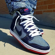 耐克（NIKE）新款男女鞋 SB Dunk 男女限量滑板鞋 AQ2207-163 881758-441 丹寧牛仔 42