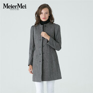 MeierMei玫而美品牌女裝時(shí)尚氣質(zhì)羊毛大衣常規款秋冬長(cháng)袖外套 03A 48