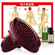 按摩刷经络魔蝎刷刮痧五行美体瘦身减肥通五金棕红色(赠艾草精油象山精大刷子塑料图片