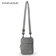 XINCADA手機(jī)包男運(yùn)動(dòng)跑步單肩包迷你多功能掛脖男士斜跨包休閑戶外腰包 灰色【可放6寸手機(jī)】