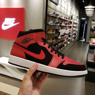 耐克（NIKE） 【現(xiàn)貨】耐克 Air Jordan 1 Mid AJ1 男子中幫籃球休閑板鞋 554724-054 黑紅43/44.5 43