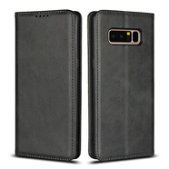 iCoverCase 三星note8手機殼保護套套防摔適用于三星Note8 黑色非真皮+type-c數(shù)據(jù)線
