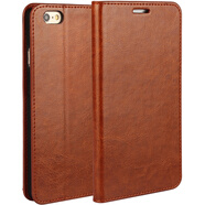 iCoverCase蘋(píng)果6s手機(jī)殼手機(jī)套 適用于iphone6s/plus 6/6s-4.7英寸棕色+鋼化膜+透明殼