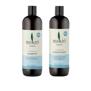 Sukin 澳洲 蘇千sukin天然有機無(wú)硅油洗發(fā)水護發(fā)素洗護套裝 孕婦可用 保濕補水藍色洗發(fā)護發(fā)套裝