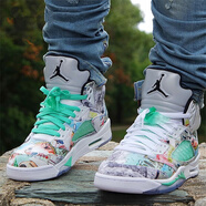 耐克（NIKE）新款男女鞋 Air Jordan 5 黑銀尼克斯白水泥大紅 AV2405-AV3663-900 翅膀涂鴉夜光 36.5