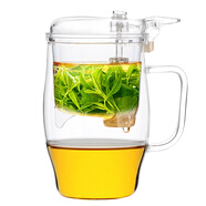 76玻璃杯飄逸杯耐熱過(guò)濾內(nèi)膽泡茶杯家用辦公龍井茶杯 ZW-620ml自泡杯