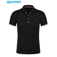 保羅翻領(lǐng)polo定制t恤工衣廣告衫文化衫定做工作服印字logo刺繡 【黑色】 L