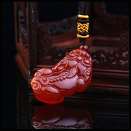 至翠齋  紅瑪瑙貔貅吊墜 掛墜飾品   男女款貔貅玉墜玉髓項鏈