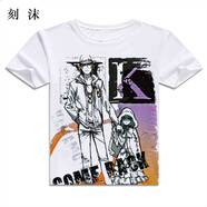 刻沫 K周防尊 伊佐那社 安娜 禮司 動(dòng)漫周邊短袖t恤 衣服 18 L