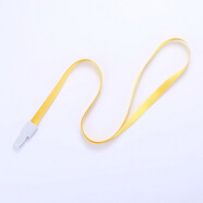 卡富仕（cardfuss） 1cm寬環(huán)?？蹝炖K塑料扣吊繩展會工牌繩子嘉賓證學生掛脖卡套胸卡胸牌掛帶繩 7647黃色掛繩 1個