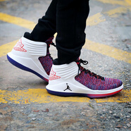耐克（NIKE）男鞋 AIR JORDAN  AJ32喬32黑紅高幫運(yùn)動(dòng)籃球鞋戰(zhàn)靴 AA1253-105 彩虹 44.5