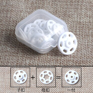 三愛衣服透明暗襯衫扣子隱形防走光內(nèi)衣紐扣兒童DIY按扣摁扣小子母扣 圓形白色【15付】 7mm