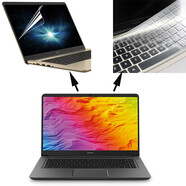 嘻他 適用于聯(lián)想小新潮5000 i5 i7 15.6筆記本電腦鍵盤(pán)保護(hù)貼膜防塵墊套 鍵盤(pán)膜(留言顏色)+15.6英寸藍(lán)光屏幕膜