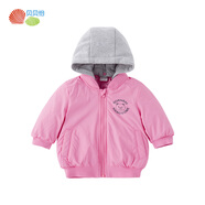 貝貝怡【官方發(fā)售】保暖帶帽外套秋冬新款童裝時(shí)尚棒球服寶寶外套 粉紅 12個(gè)月/身高80cm