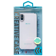 COMMA 迪沃DEVIA透明全包流金電鍍手機殼 適用于蘋果iPhone Xs系列 蘋果X/XS【太空銀】