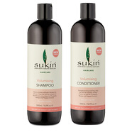 Sukin 澳洲 蘇千sukin天然有機(jī)無(wú)硅油洗發(fā)水護(hù)發(fā)素洗護(hù)套裝 孕婦可用 豐盈蓬松紫色洗發(fā)護(hù)發(fā)套裝