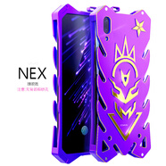 龍豈 vivonex3s手機(jī)殼全包防摔保護(hù)殼雷神鋼鐵俠金屬邊框殼旗艦版蝙蝠俠nex變形金剛男款定制潮 vivo NEX旗艦版-火神-紫金色