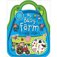 Colouring And Sticker Books My Busy Farm Colouring Backpack* 英文原版