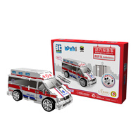 Q書(shū)架 愛(ài)拼3D益智手工 動(dòng)力應急車(chē) 救護車(chē)