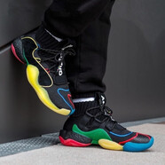 阿迪達斯（adidas）男鞋 CRAZY BYW boost緩震天足爆米花三葉草休閑鞋實(shí)戰籃球鞋 G27805 彩色 41