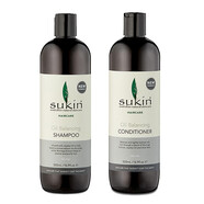 sukin 澳洲 蘇千sukin天然有機(jī)無硅油洗發(fā)水護(hù)發(fā)素洗護(hù)套裝 孕婦可用 水油平衡灰色洗發(fā)護(hù)發(fā)套裝