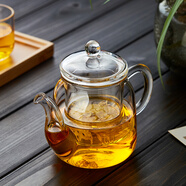 美斯尼 耐熱玻璃茶壺一壺二杯泡花茶壺套裝小品杯帶過(guò)濾加厚泡茶器 單壺500ml