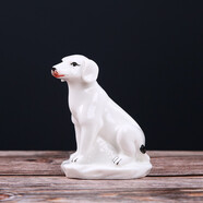 fw創(chuàng)意陶瓷工藝品12十二生肖擺件動(dòng)物屬相客廳房間玄關(guān)桌面擺設(shè)瓷器小號(hào)羊家居裝飾工藝品 白瓷彩繪狗小號(hào)
