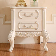 圣豪貴族歐式臥室床頭柜法式田園精致手工雕花儲物柜 小戶型臥室床頭柜