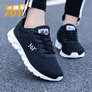 361°女鞋 跑步鞋女運動(dòng)鞋網(wǎng)面款時(shí)尚旅游鞋休閑鞋秋冬季透氣運動(dòng)鞋子R 烏黑色/361度白 36