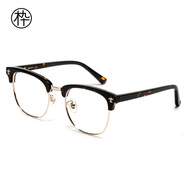木九十眼鏡復(fù)古時(shí)尚眉字架半框眼鏡近視可配度數(shù)眼鏡框JM1000072 C02玳瑁色 單鏡框