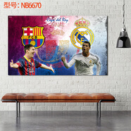居夢(mèng)塢 C羅 足球明星海報皇馬球星裝飾畫(huà) 臥室宿舍墻畫(huà)海報紙海報畫(huà)海CR7 NB6670 50*30