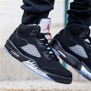耐克（NIKE）新款男女鞋 Air Jordan 5 黑銀尼克斯白水泥大紅 845035-845036-003 黑銀勾 36.5